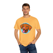 Load image into Gallery viewer, Smiling Happy Vizsla Puppy Lover T-shirt, Unisex Pet Apparel, Gift for Vizsla Owners, Fun V T-Shirt, Casual Wear for Vizsla Dog Dad
