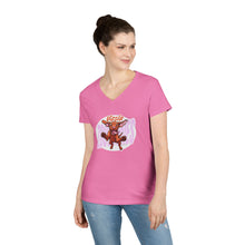Load image into Gallery viewer, Vizsla Lover Ladies' V-Neck T-Shirt, Dog Mom Gift, Pet Lover Apparel, Cute Animal Tee, Animal Rescue Support
