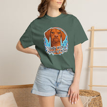 Load image into Gallery viewer, Cloudy With a Chance of NOPE Dog Face T-shirt | Vizsla Weather Tee
