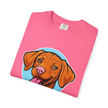 Load image into Gallery viewer, Smiling Happy Vizsla Puppy Lover T-shirt, Unisex Pet Apparel, Gift for Vizsla Owners, Fun V T-Shirt, Casual Wear for Vizsla Dog Dad
