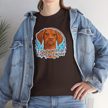 Load image into Gallery viewer, Cloudy with a Chance of Nope Dog Tee | Cute Vizsla Weather Graphic
