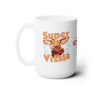 Super Vizsla dog excited playful puppy Ceramic Mug 15oz