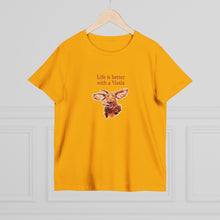 Load image into Gallery viewer, Life is better with a Vizsla - Womens Triblend T shirt for Hungarian Vizsla dog lovers
