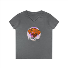 Load image into Gallery viewer, V-Neck T-Shirt Hungarian Vizsla Mom Gift - Perfect for the Vizsla Puppy and Dog Lover
