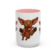 Load image into Gallery viewer, Happy Jumping Vizsla Mug | Accent Coffee Mug 11oz 15oz
