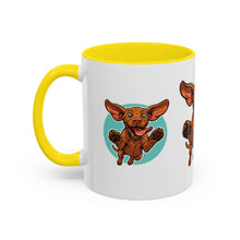 Load image into Gallery viewer, Happy Vizsla Coffee Mug – Cute Jumping V Puppy Accent Mug 11oz
