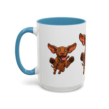 Load image into Gallery viewer, Happy Jumping Vizsla Mug | Accent Coffee Mug 11oz 15oz
