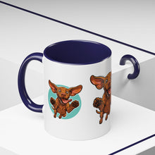 Load image into Gallery viewer, Happy Vizsla Coffee Mug – Cute Jumping V Puppy Accent Mug 11oz
