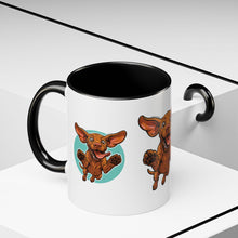 Load image into Gallery viewer, Happy Vizsla Coffee Mug – Cute Jumping V Puppy Accent Mug 11oz
