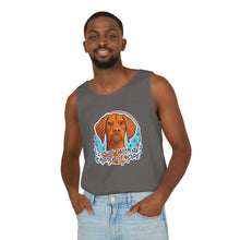 Load image into Gallery viewer, Cloudy With a Chance of Nope Dog Tank Top | Vizsla vs Rain Illustration
