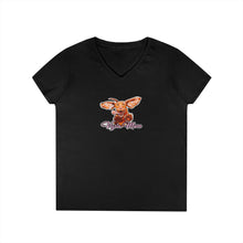 Load image into Gallery viewer, Cute Vizsla Illustration Ladies V-Neck T-Shirt
