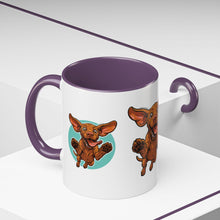 Load image into Gallery viewer, Happy Vizsla Coffee Mug – Cute Jumping V Puppy Accent Mug 11oz
