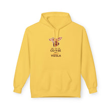 Load image into Gallery viewer, Life is better with COFFEE and a Crazy VIZSLA Hoodie | Vizsla Dog Lover Coffee Shirt Design
