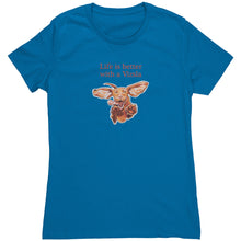 Load image into Gallery viewer, Life is better with a Vizsla - Womens Triblend T shirt for Hungarian Vizsla dog lovers

