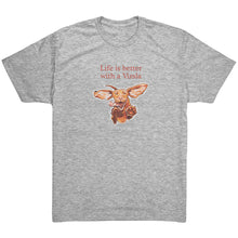 Load image into Gallery viewer, Life is better with a Vizsla Mens Triblend T shirt for Hungarian Vizsla dog lovers
