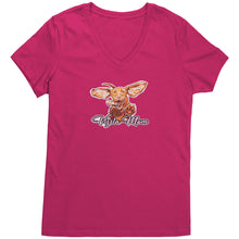 Load image into Gallery viewer, Vizsla Mom - Womens V Neck Shirt for Vizsla Dog Lovers
