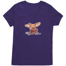 Load image into Gallery viewer, Vizsla Mom - Womens V Neck Shirt for Vizsla Dog Lovers
