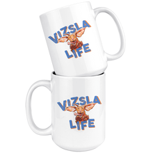 Load image into Gallery viewer, Vizsla Life - White 15oz Ceramic Mug
