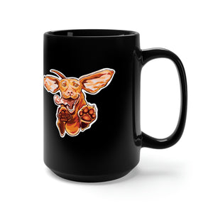 Super Vizsla Black Ceramic Mug 15oz