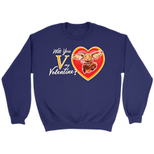 Load image into Gallery viewer, Will You V My Valentine? Super Vizsla Crewneck Sweatshirt
