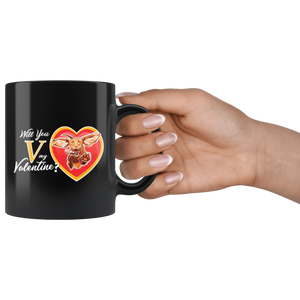 Will You V My Valentine? Super Vizsla 11oz Mug