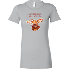 Load image into Gallery viewer, Life is better with a Vizsla - Womens shirt featuring original Hungarian Vizsla artwork
