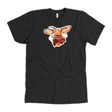 Load image into Gallery viewer, front view of a  men&#39;s vintage black t-shirt featuring the original Super Vizsla design 
