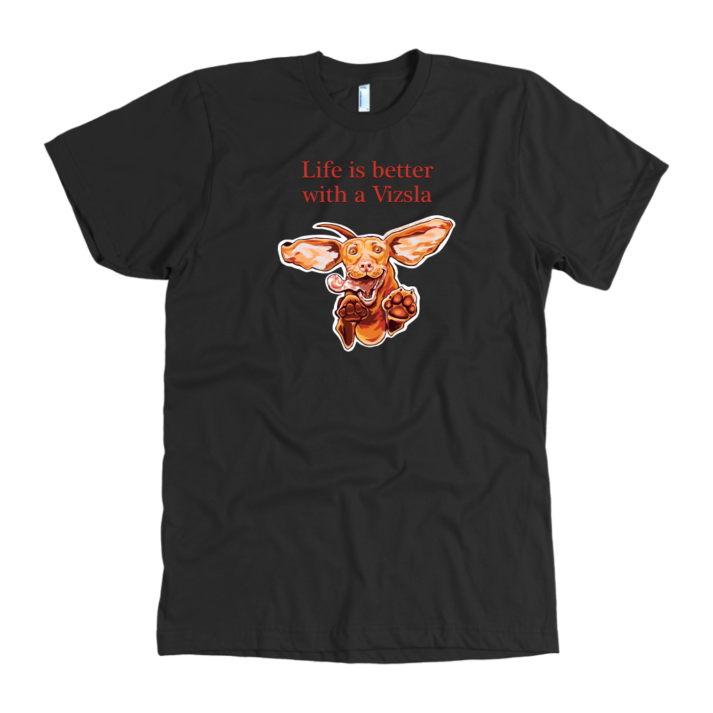 Life is better with a Vizsla - Hungarian Vizsla Mens Tshirt for V lovers