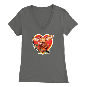 I love my Vizsla - Bella Womens V-Neck