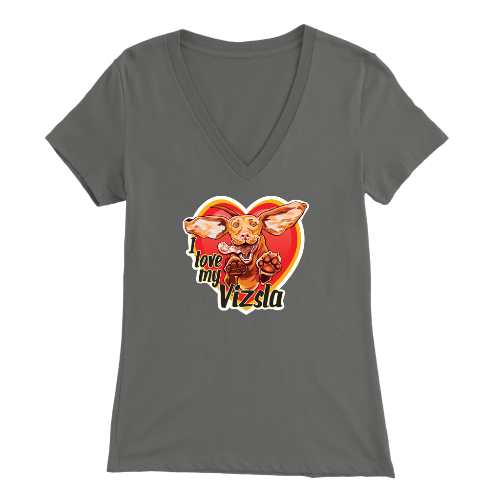 I love my Vizsla - Bella Womens V-Neck