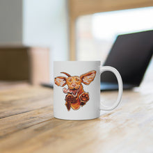 Load image into Gallery viewer, Super Vizsla White Ceramic Mug 11oz Happy Playful Hungarian Vizsla Puppy Dog
