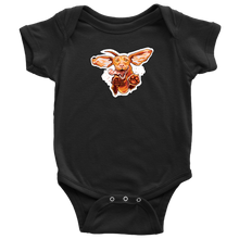 Load image into Gallery viewer,  a black onesie featuring our original Super Vizsla design on the front
