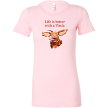 Load image into Gallery viewer, Life is better with a Vizsla - Womens shirt featuring original Hungarian Vizsla artwork
