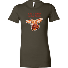 Load image into Gallery viewer, Life is better with a Vizsla - Womens shirt featuring original Hungarian Vizsla artwork
