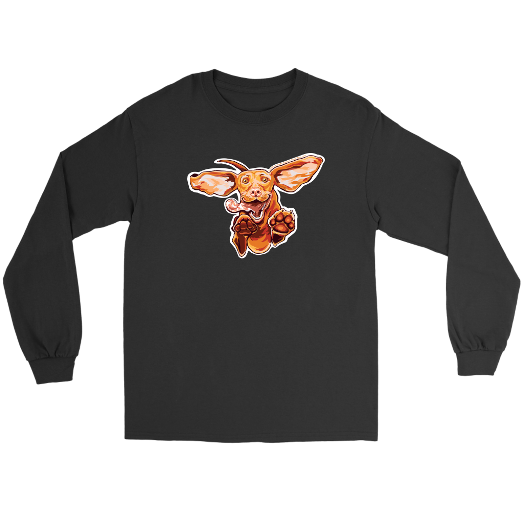 Original Super Vizsla Art on a Long Sleeve Tee