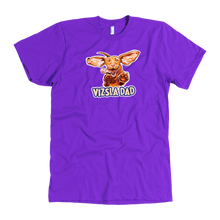 Load image into Gallery viewer, Vizsla Dad design on a men&#39;s purple t-shirt
