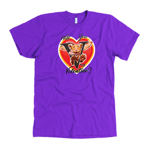 Will You V My Valentine? Super Vizsla Men's T-Shirt