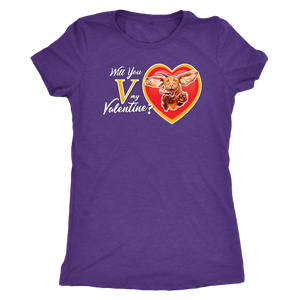 Will You V My Valentine?  Women's Triblend Shirt