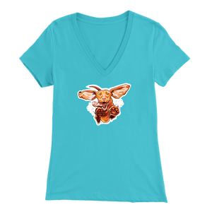 Super Vizsla - Bella Womens V-Neck