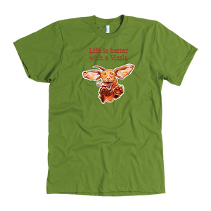 Life is better with a Vizsla - Hungarian Vizsla Mens Tshirt for V lovers