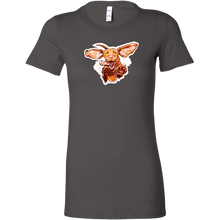 Load image into Gallery viewer, a grey Bella women&#39;s t-shirt with the original super vizsla dog design
