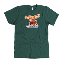 Load image into Gallery viewer, the Vizsla Dad design on a men&#39;s hunter green  t-shirt
