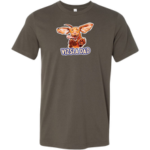 Load image into Gallery viewer, Front view of a men&#39;s grey t-shirt featuring the Vizsla Dad design
