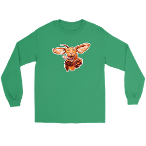 Original Super Vizsla Art on a Long Sleeve Tee