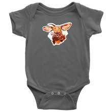 Load image into Gallery viewer,  a grey onesie featuring our original Super Vizsla design on the front
