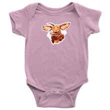 Load image into Gallery viewer,  a light pink onesie featuring our original Super Vizsla design on the front
