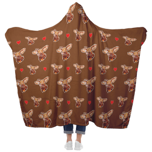 Cozy Vizsla Dog Hooded Blanket