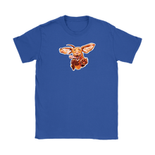 Load image into Gallery viewer, a womens royal blue tee with our original Super Vizsla dog design
