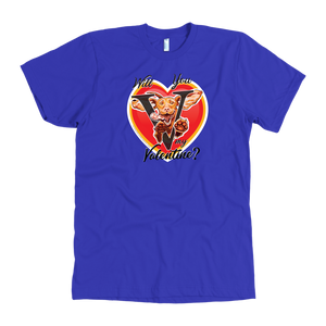 Will You V My Valentine? Super Vizsla Men's T-Shirt