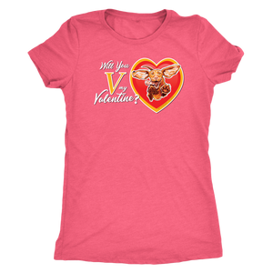 Will You V My Valentine?  Women's Triblend Shirt